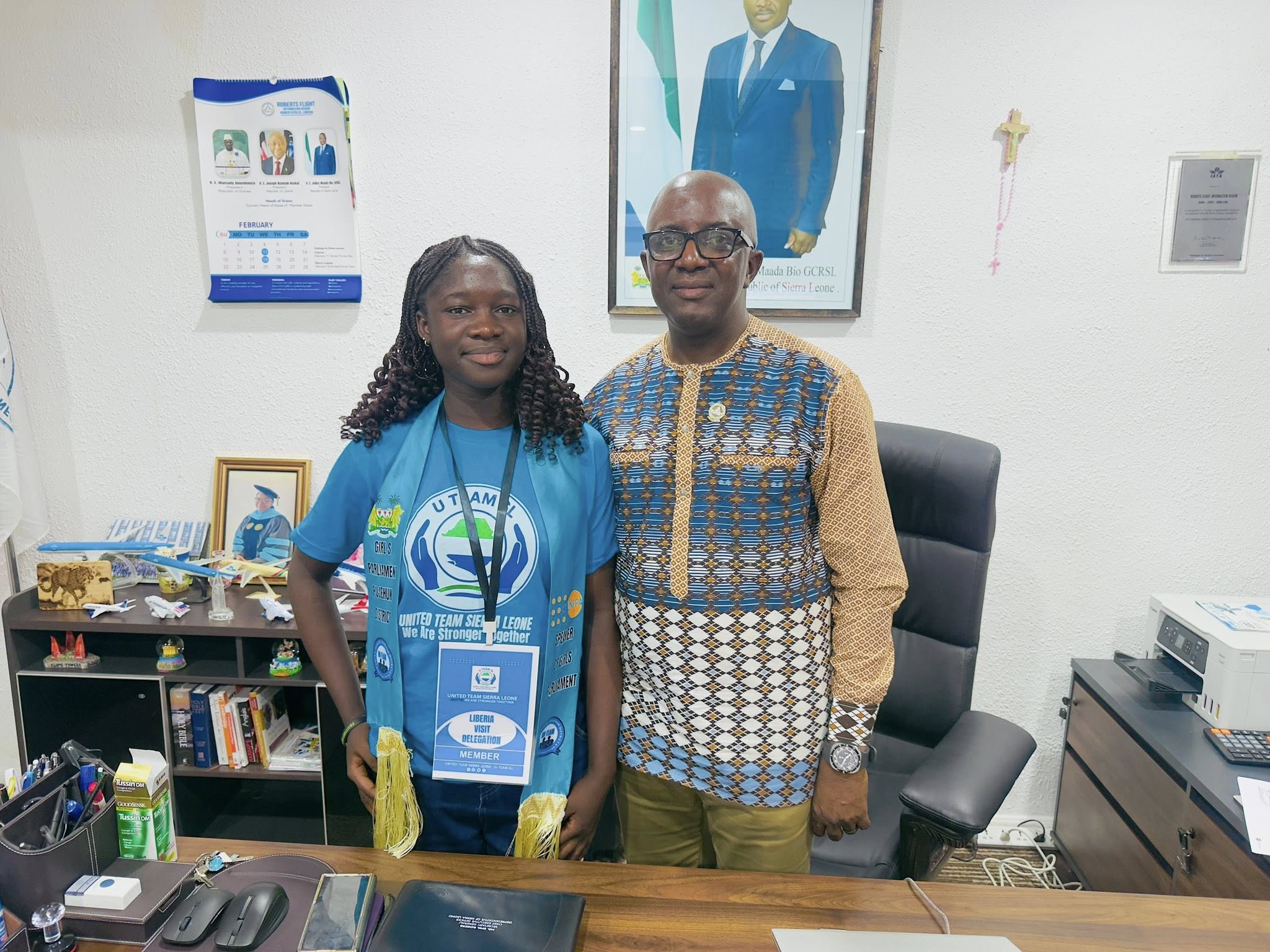 Girls’ Parliament Speaker Michaela Hawau Sandy Amplifies Youth Voices in U Team SL’s Diplomatic Mission to Liberia