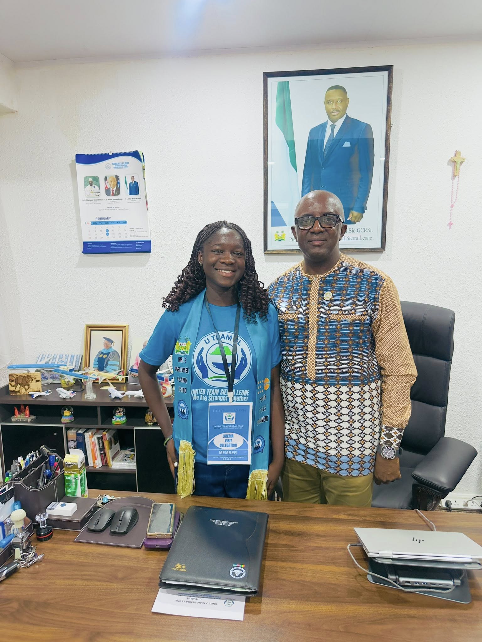 Girls’ Parliament Speaker Michaela Hawau Sandy Amplifies Youth Voices in U Team SL’s Diplomatic Mission to Liberia